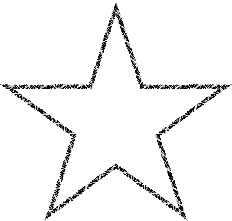 Звездочки черно белые
