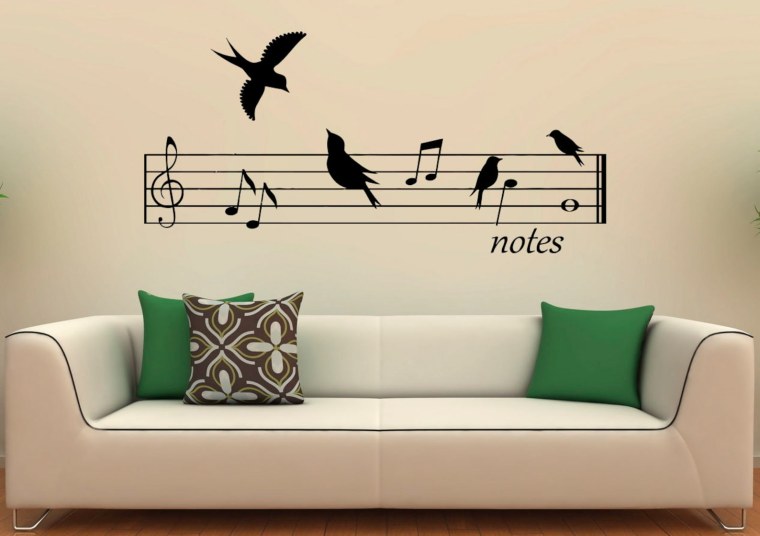 Украшение стен в музыкальном стиле