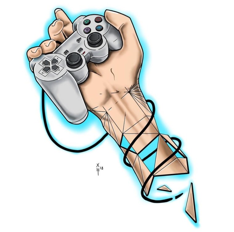 Тату джойстик