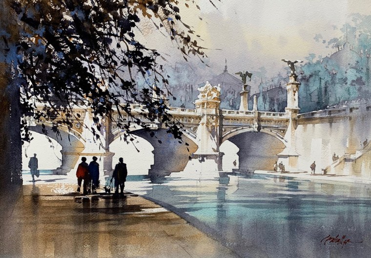 Томас Шаллер акварель