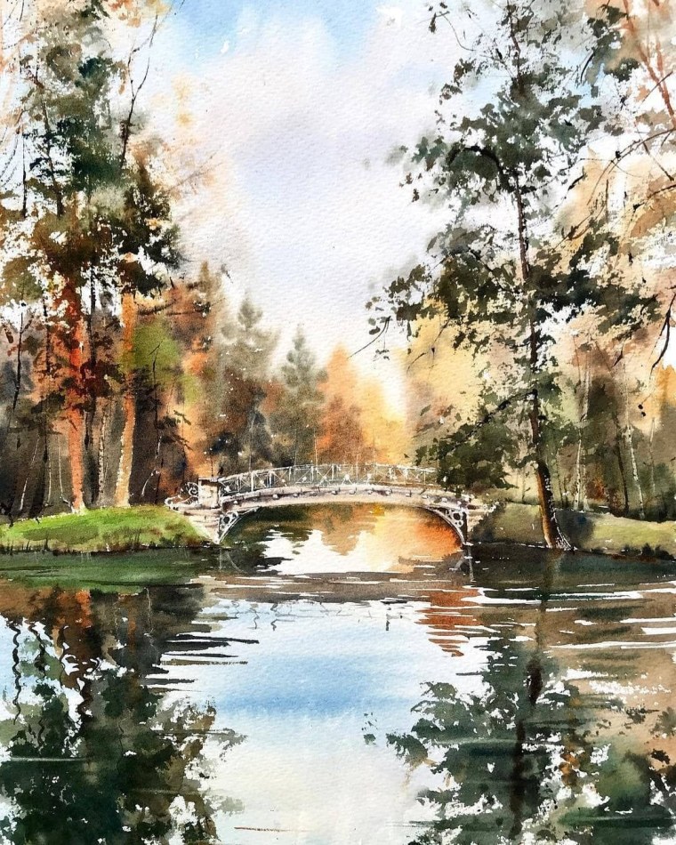 Живопись акварелью.Евгения Горбачева