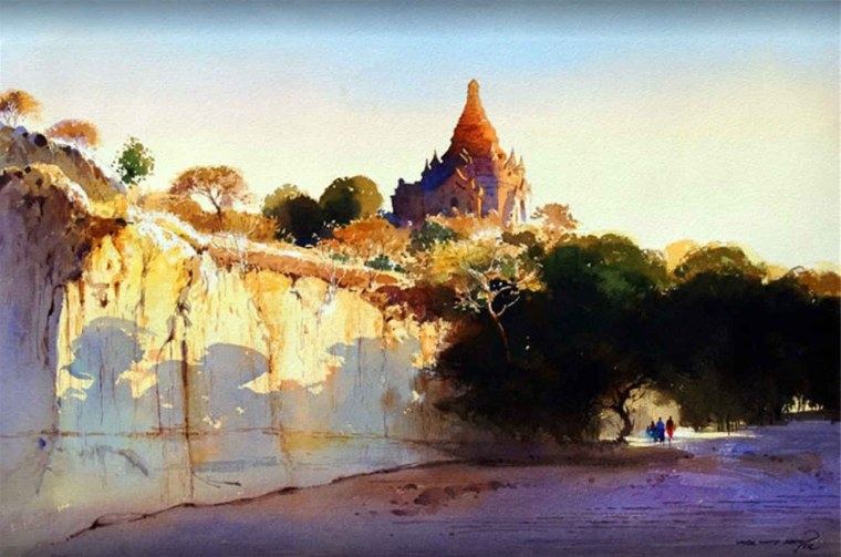 Myoe win Aung акварель