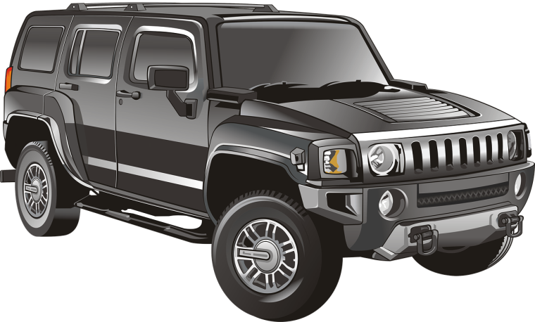 Внедорожник на белом фоне