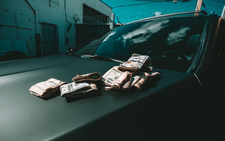 Сумка Луи Виттон с деньгами