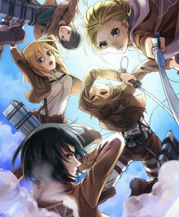 Микаса Титан и Энни Титан