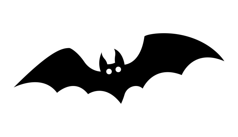 Летучие мыши черные на белом фоне