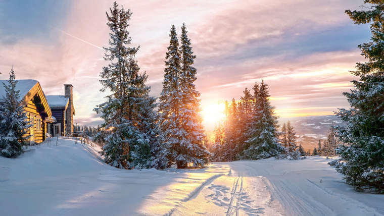 Деревня зимой