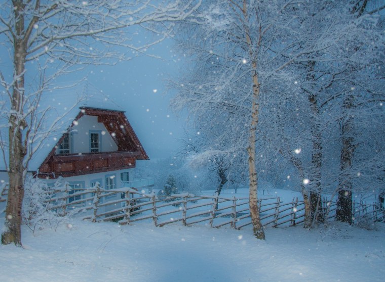 Деревня Венгрия зима