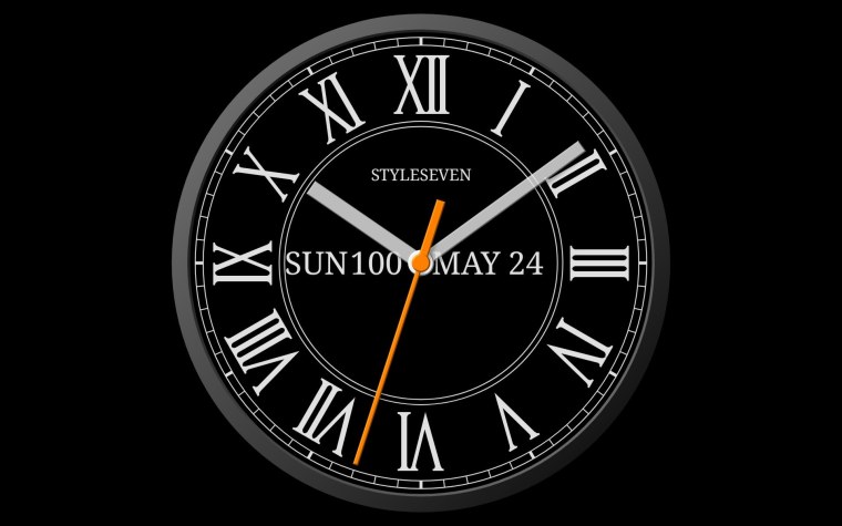 Аналоговые часы на экран