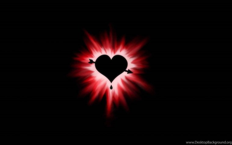 Сердечко на черном фоне
