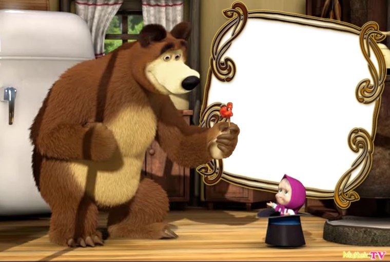 Фоторамка Маша и медведь для фотошопа