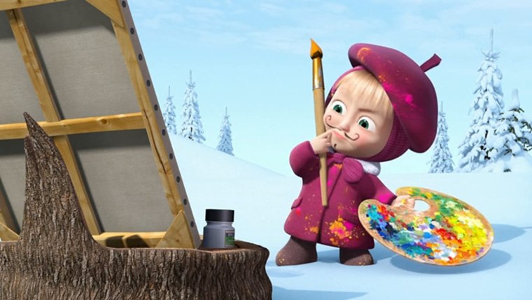 Маша и медведь Маша художница