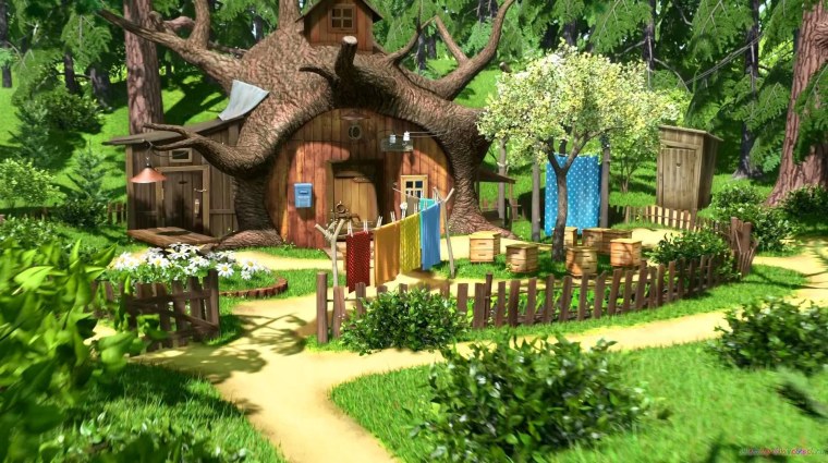 Дом Маши в мультике Маша и медведь