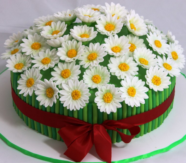 Тортик с ромашками
