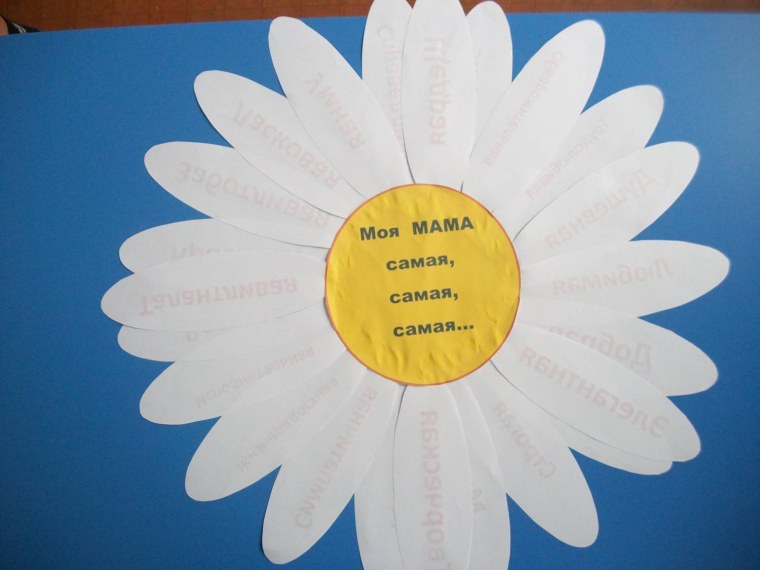 Ромашка с пожеланиями на лепестках