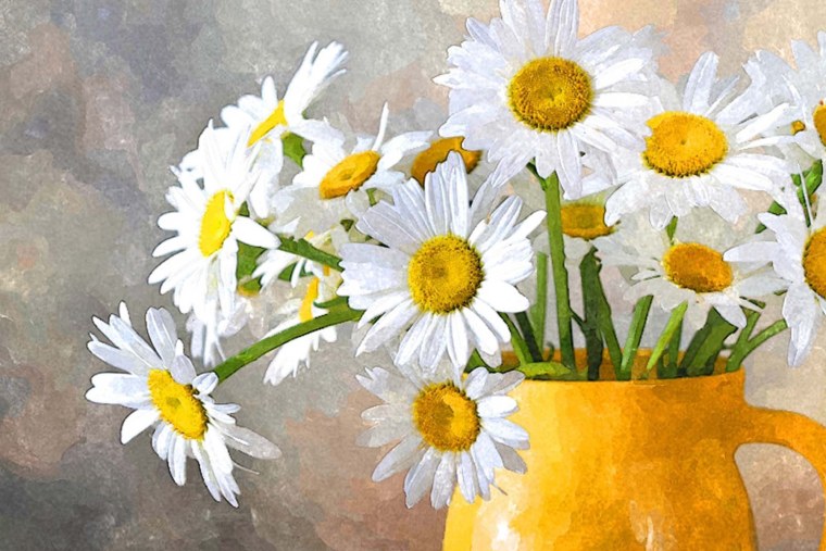 С днем мамы ромашки