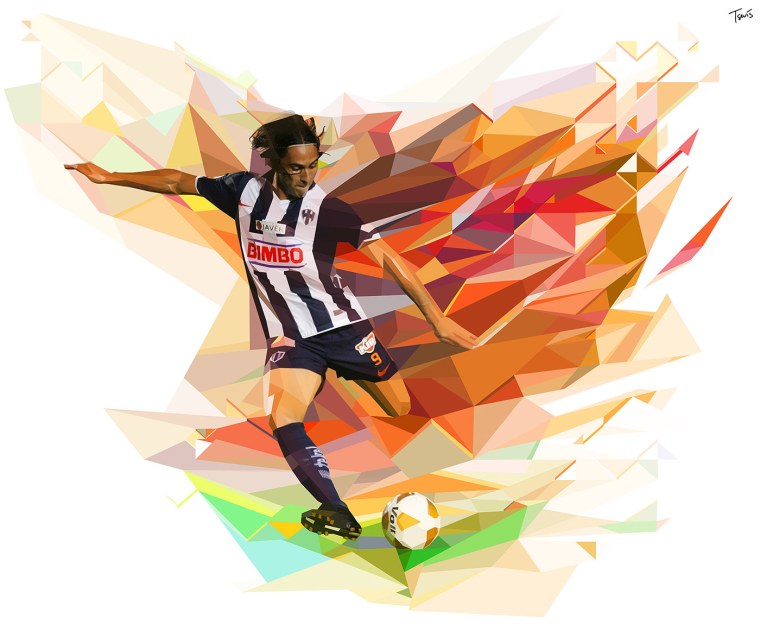 Стилизованные футболисты