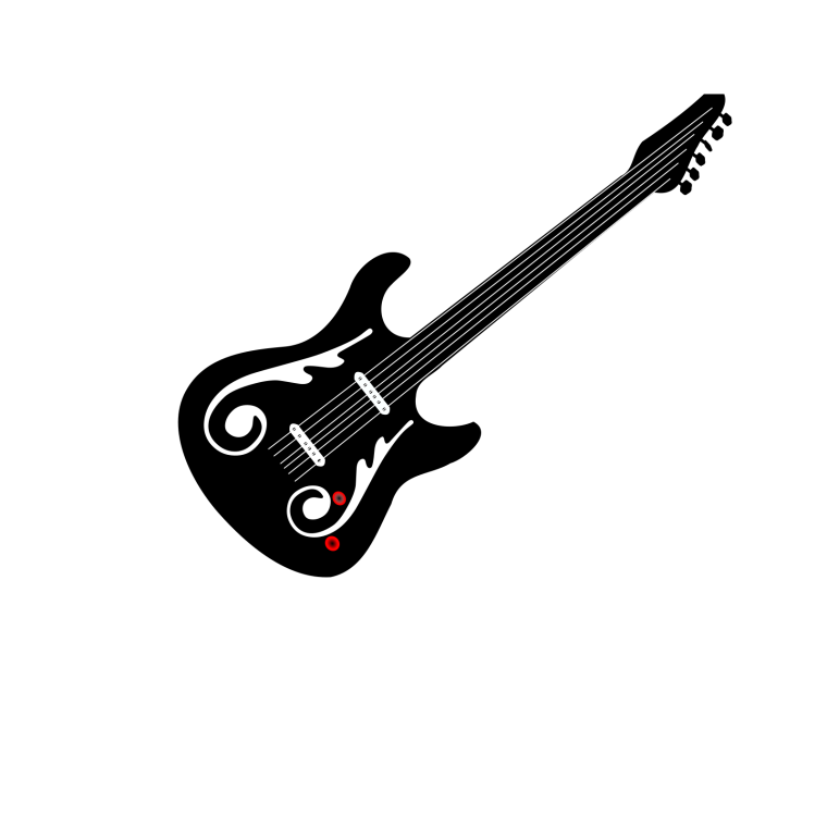 Гитара рисунок для тату