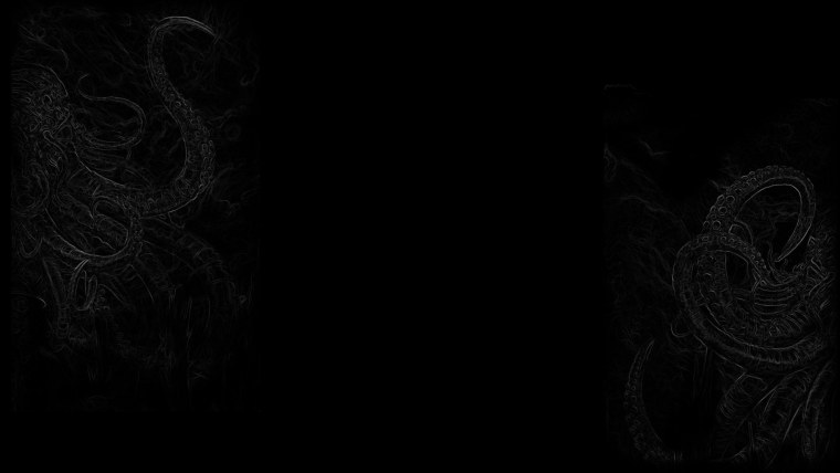 Ктулху на черном фоне