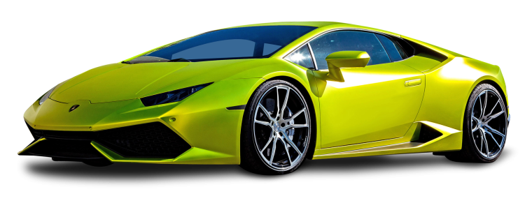 Ламборгини Хуракан на белом фоне