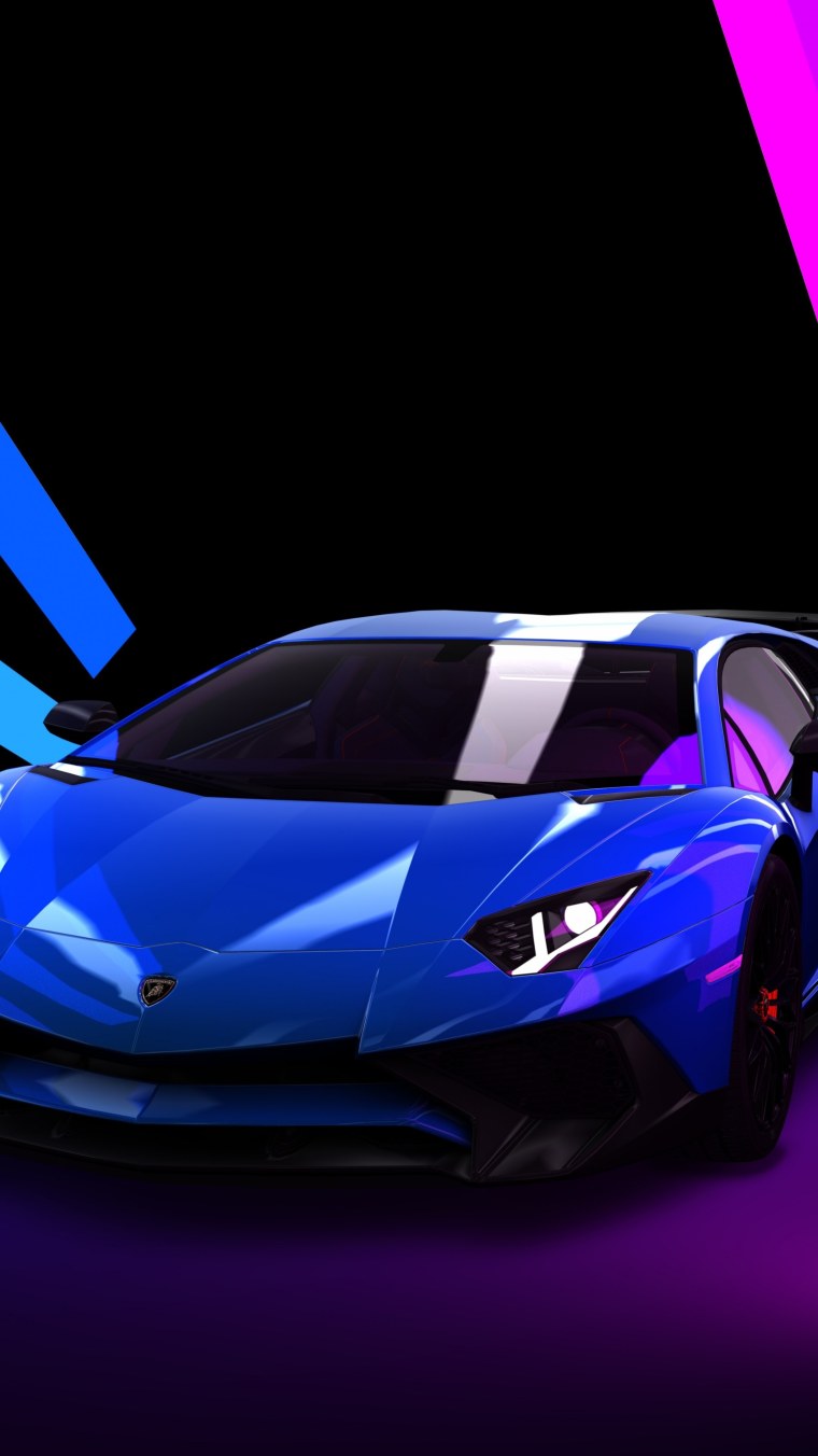 Синий Ламборгини заставка