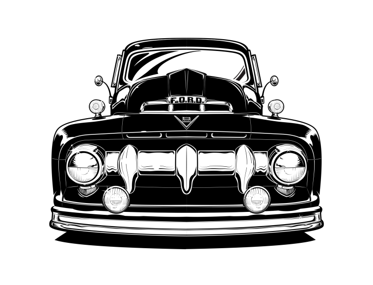 Ретро автомобиль вектор