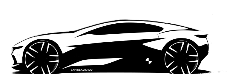 Авто линейный рисунок