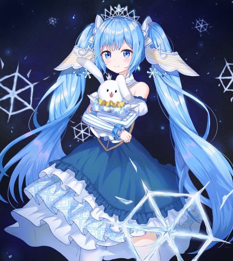 Тян с голубыми волосами