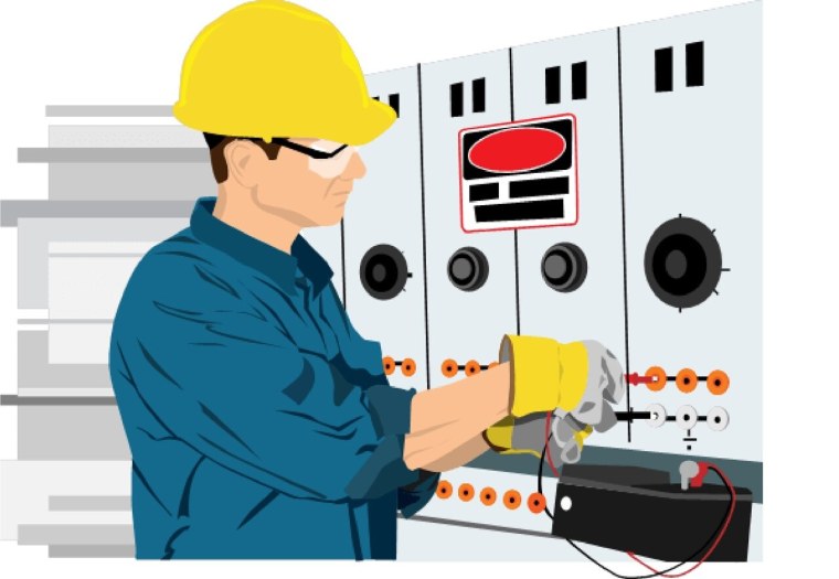 Электричество на белом фоне