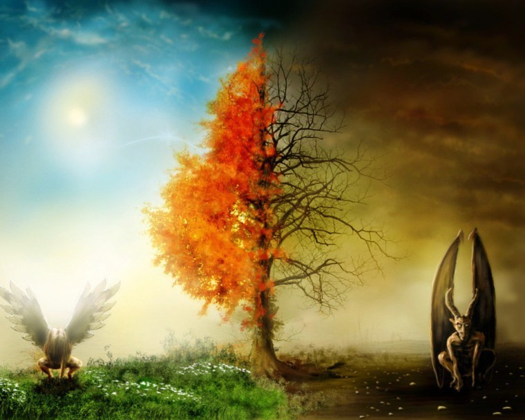 Рай и ад фон