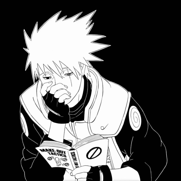 Какаши Хатаке черно белый