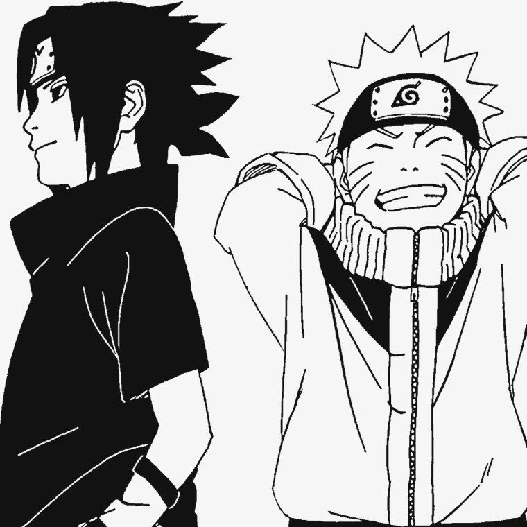 Минато Намикадзе черно белый