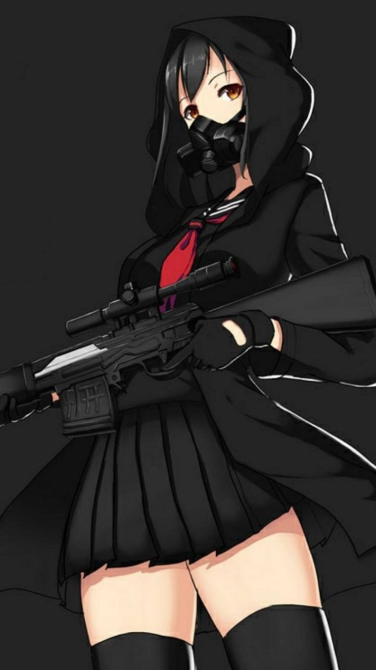 Аниме тянка снайпер