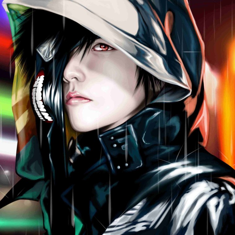 Арт парень в капюшоне и маске