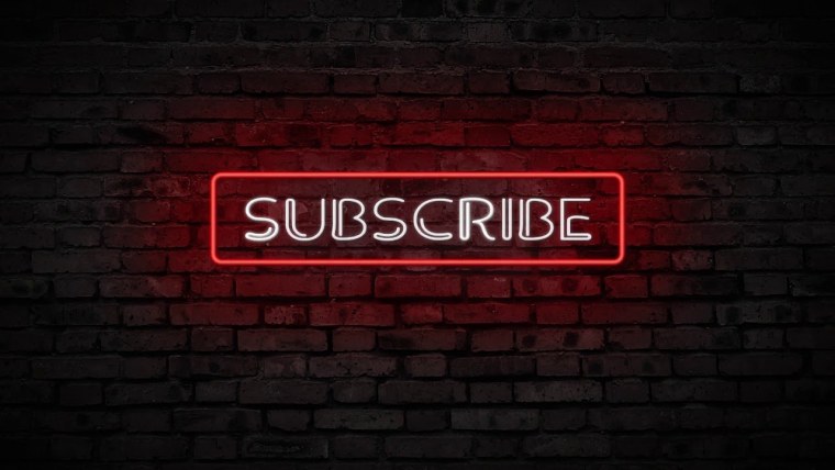 Неоновая надпись Подпишись