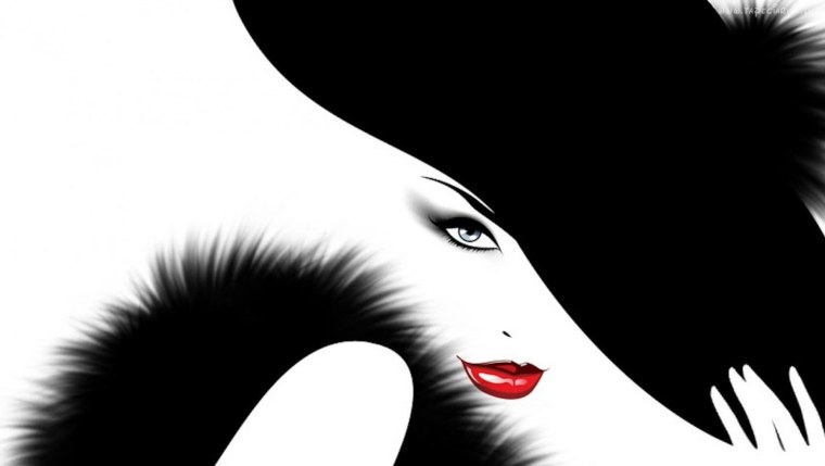 Силуэт девушки с волосами