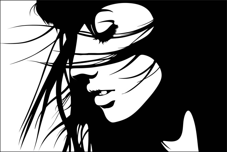 Картина силуэт голой женщины