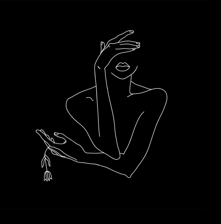 Черно белые силуэты