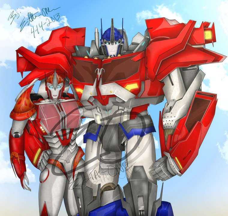 Трансформеры Прайм Оптимус улыбка