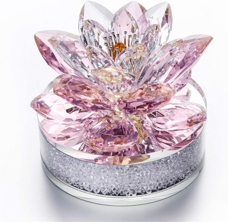 Suncloud брошь розовый Лотос с кристаллами арт. FJ-33