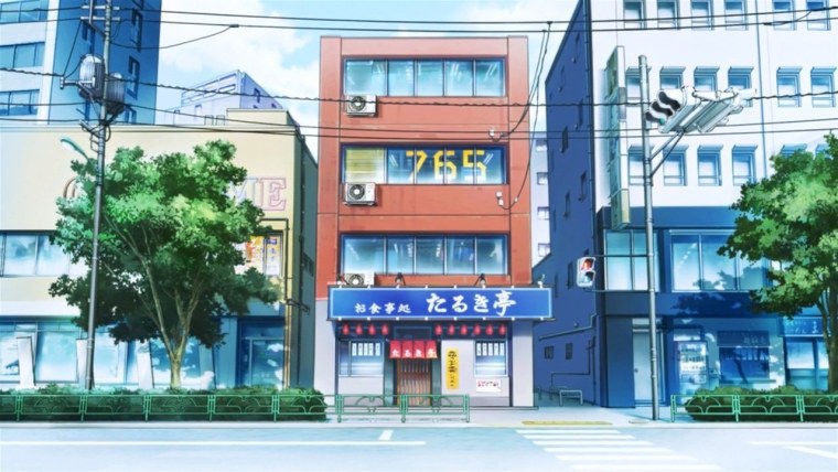 Японское здание аниме