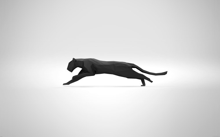 Силуэт Пумы в прыжке