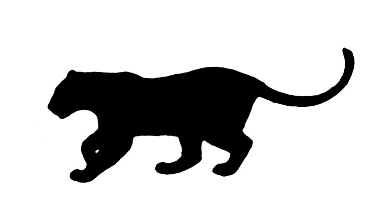 Черная пантера Марвел на белом фоне