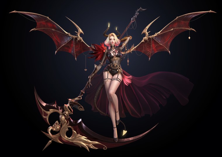 Девушка демон арт