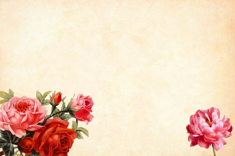 Открытка с конвертом и цветами