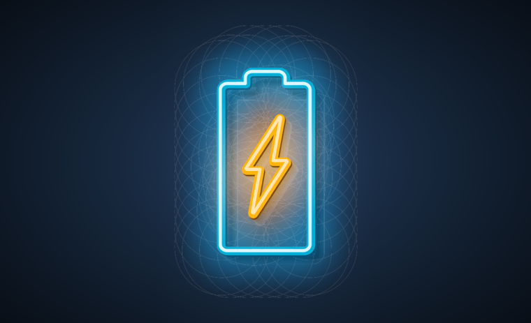 Неон на молнии