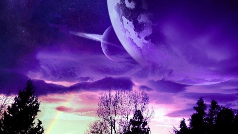 Сиреневый пейзаж