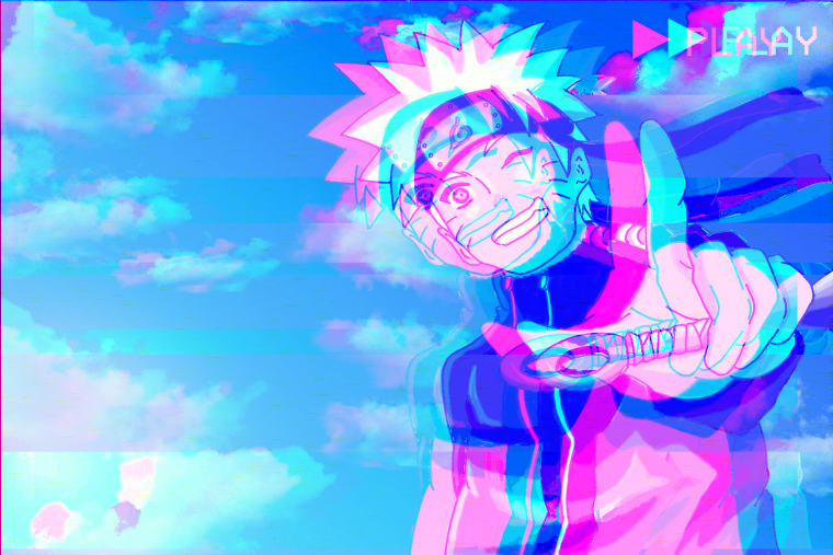 Vaporwave anime Наруто