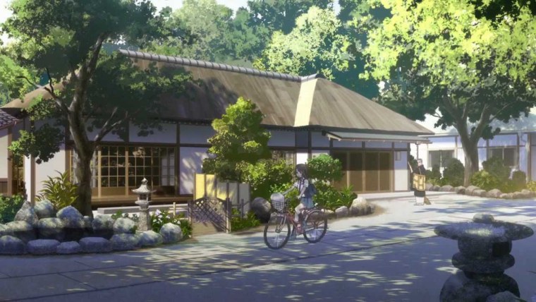 Аниме двор около дома