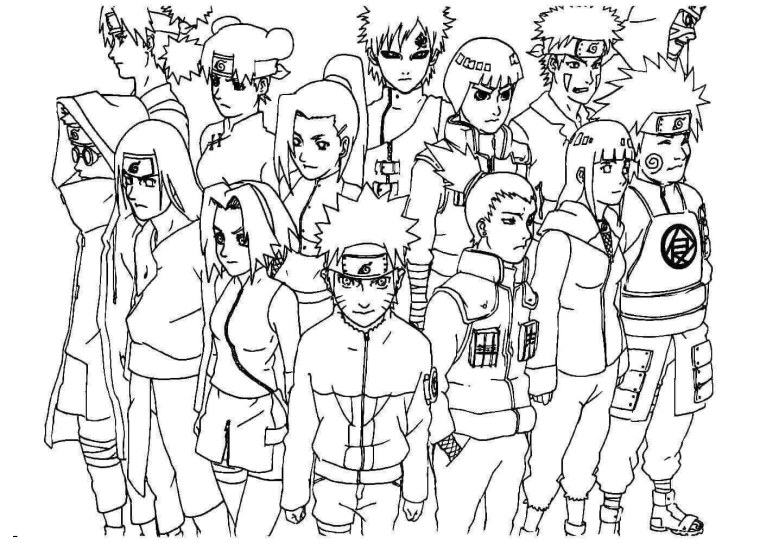 Раскраска облака Наруто